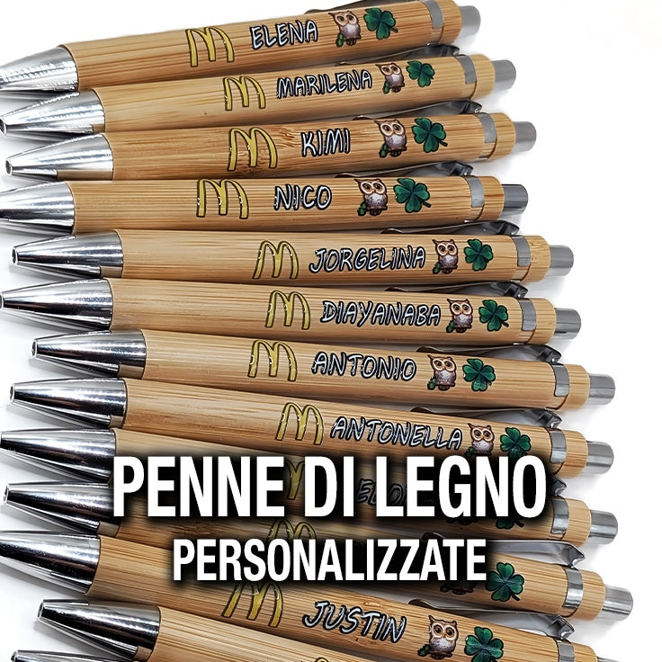 Penne in Legno Personalizzate