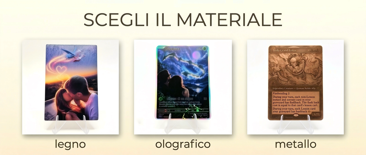 PERSONALIZZA LA TUA CUSTOM CARD